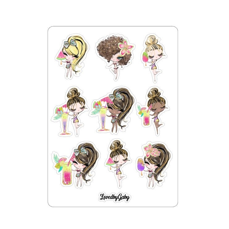 LovedbyGaby stickers "summer girls"