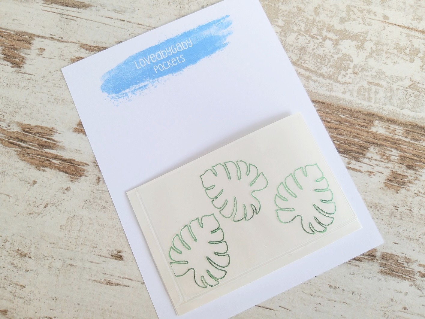 LovedbyGaby adhesive pockets set of 2 rectangles