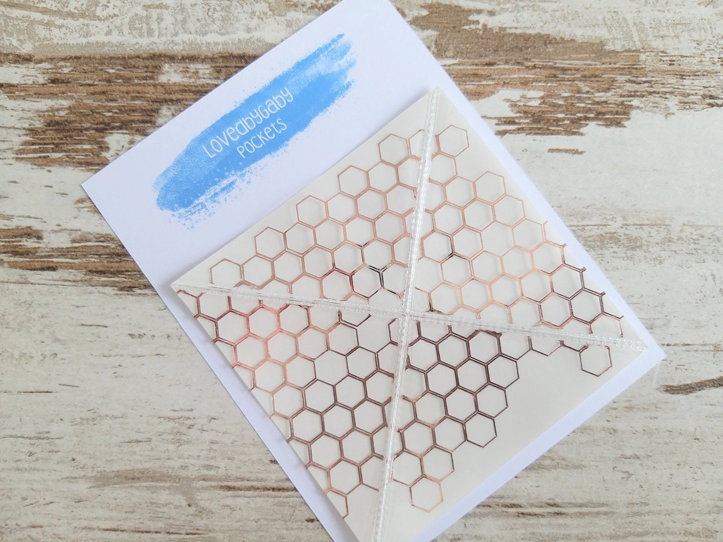 LovedbyGaby adhesive pockets set of 4 triangle