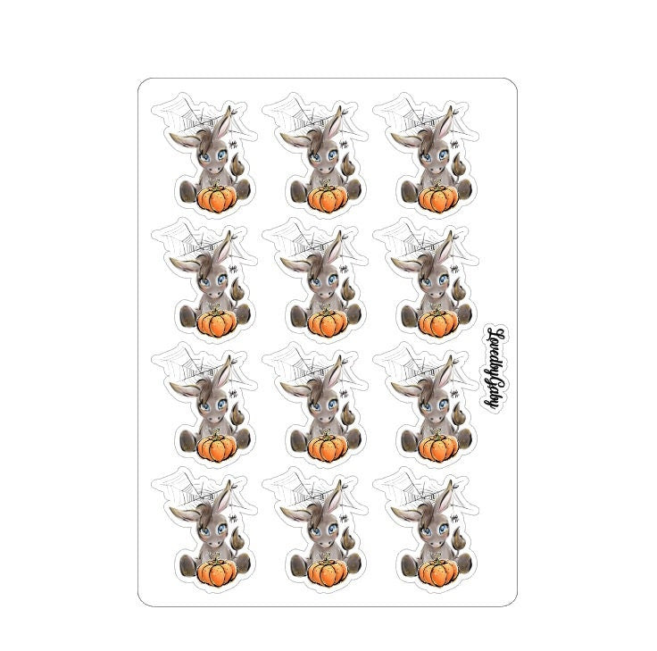 LovedbyGaby stickers Donkey halloween, christmas, sunglass and drink