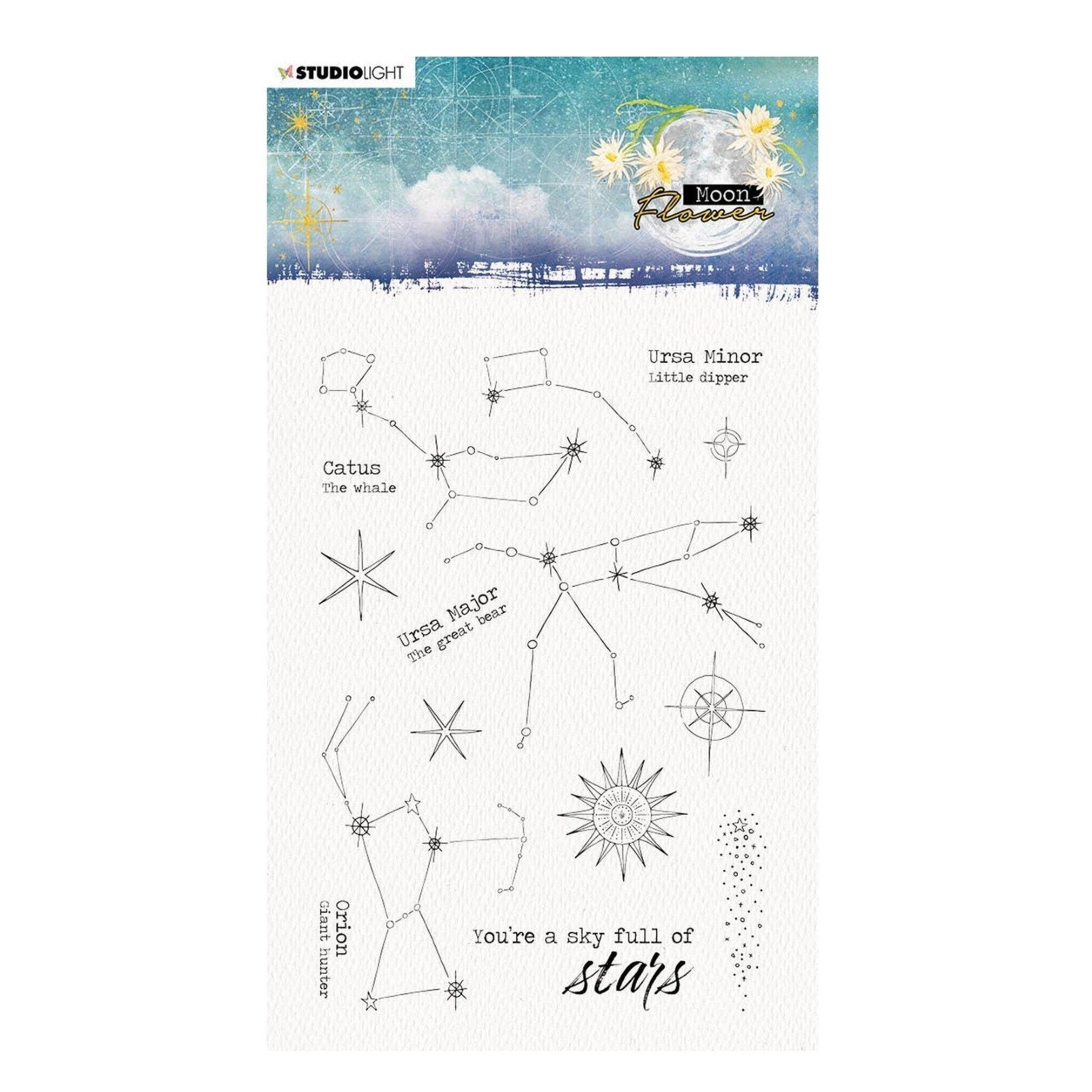Studio light clear stamp "Moon Flower"