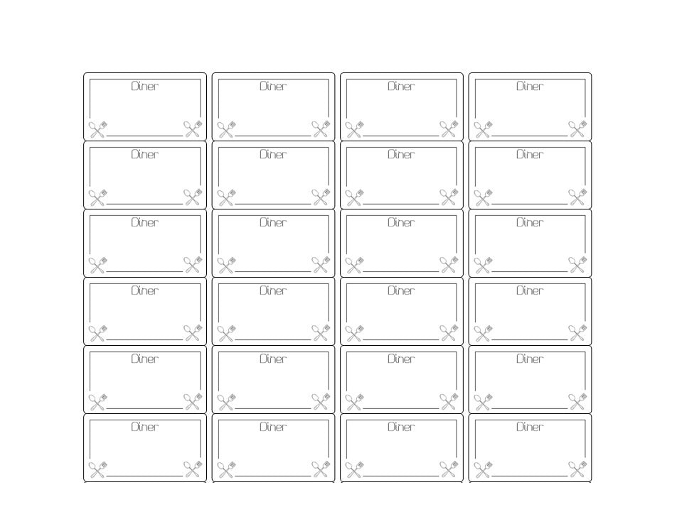 Sticky notes stickers small "diner & don't forget"