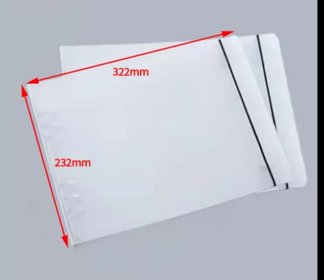 A4 plastic storage covers transparent or black