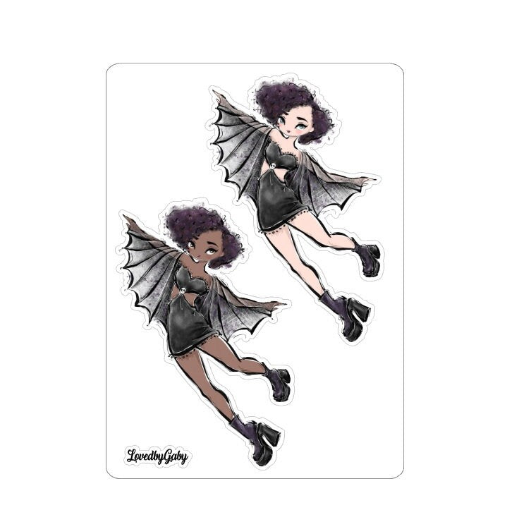 LovedbyGaby grands autocollants « filles gothiques »