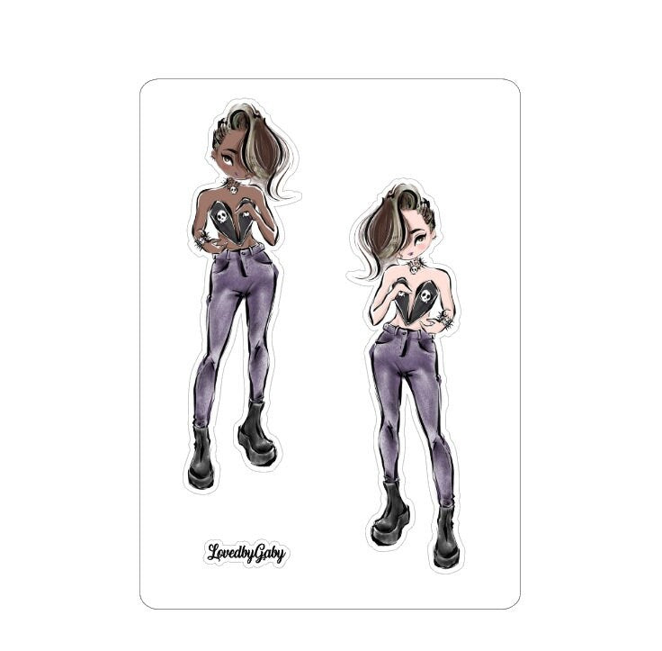 LovedbyGaby grands autocollants « filles gothiques »