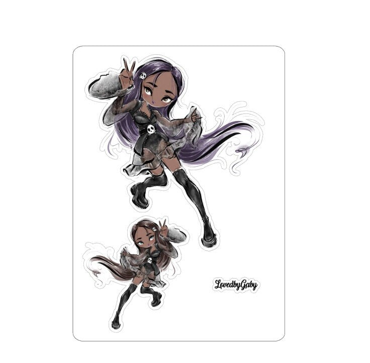 LovedbyGaby grands autocollants « Filles gothiques »
