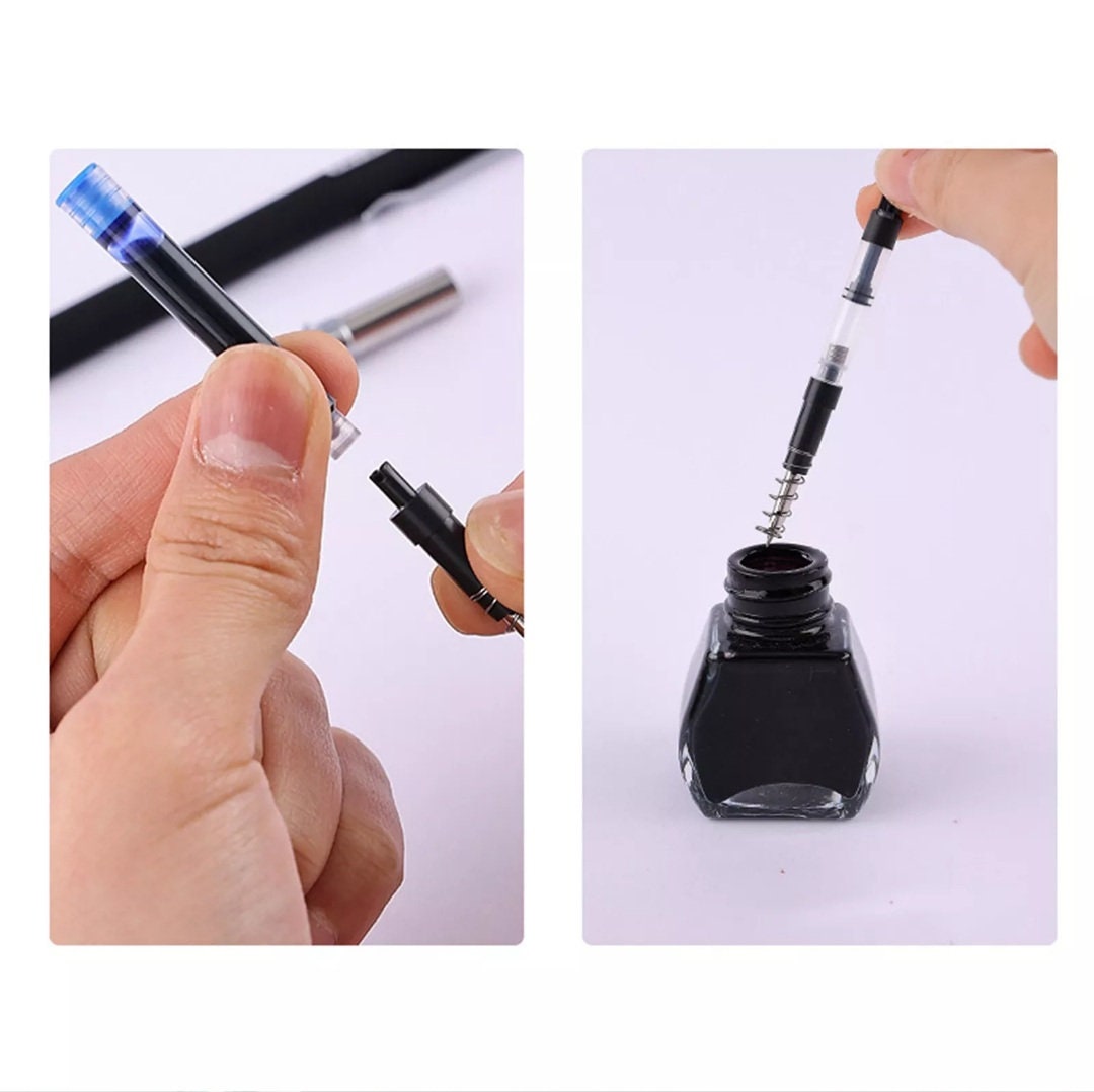 Fountain pen with push button