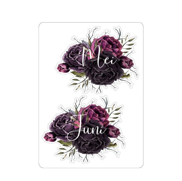 Autocollants de tableau de bord mensuels floraux LovedbyGaby