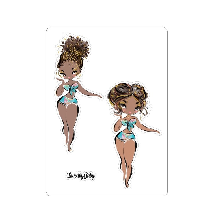 Autocollants LovedbyGaby - Positivité corporelle et bikini