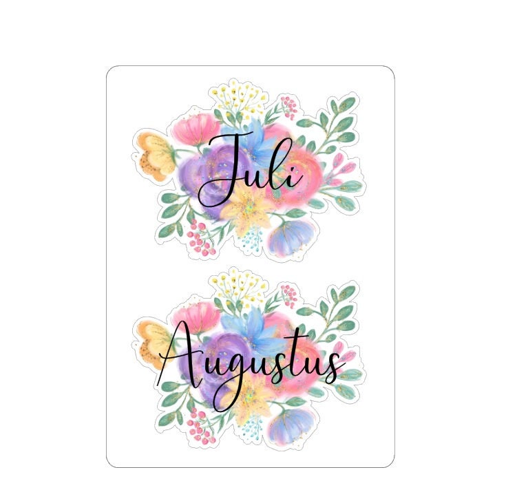 Autocollants de tableau de bord mensuels floraux LovedbyGaby
