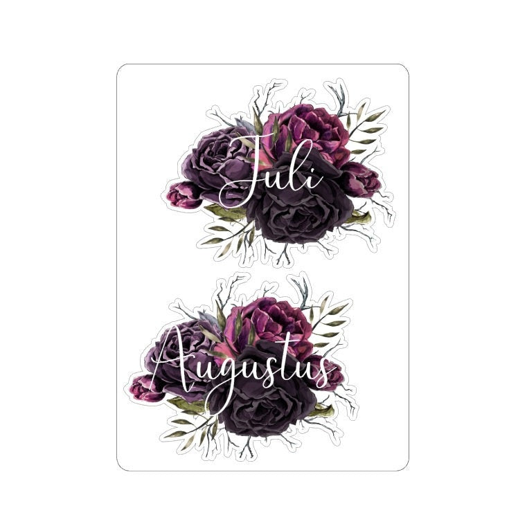 LovedbyGaby autocollants mensuels pour tableau de bord floraux