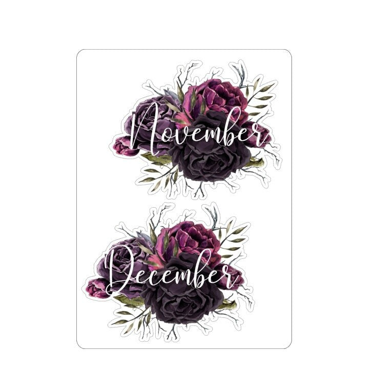 LovedbyGaby autocollants mensuels pour tableau de bord à motif floral