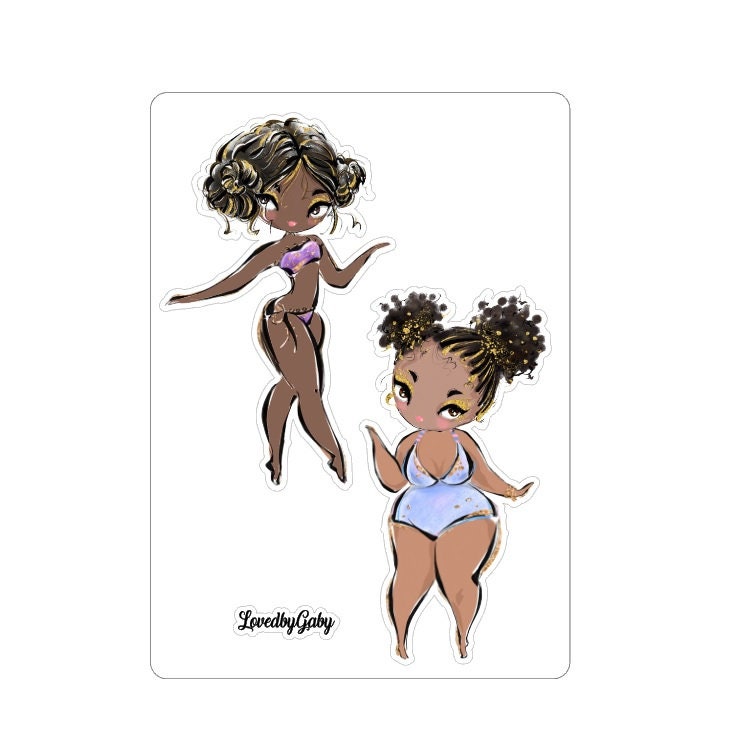 Autocollants LovedbyGaby : body positivisme bikini