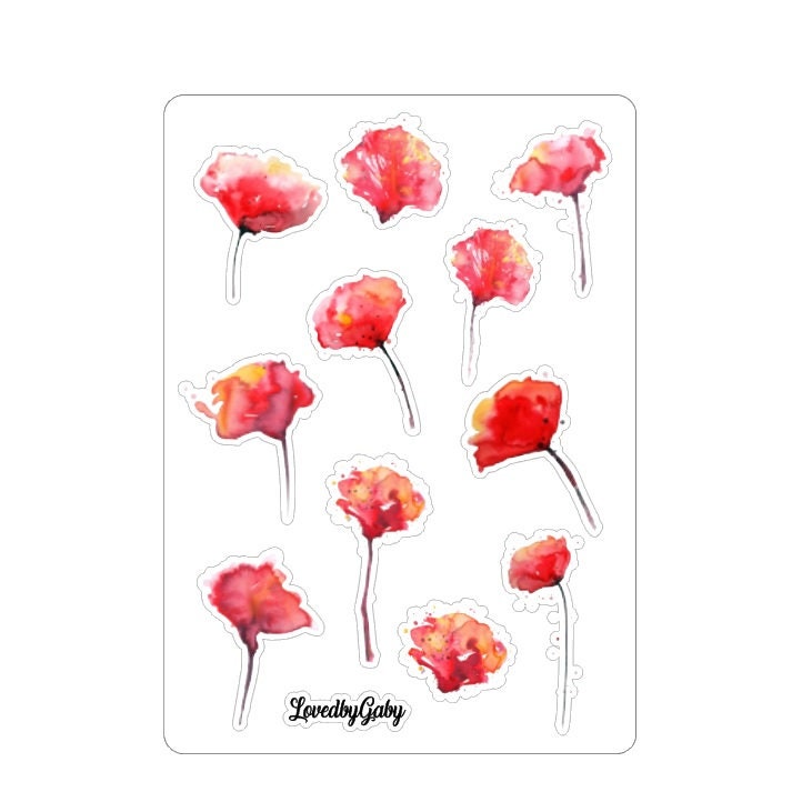 LovedbyGaby stickers Poppies