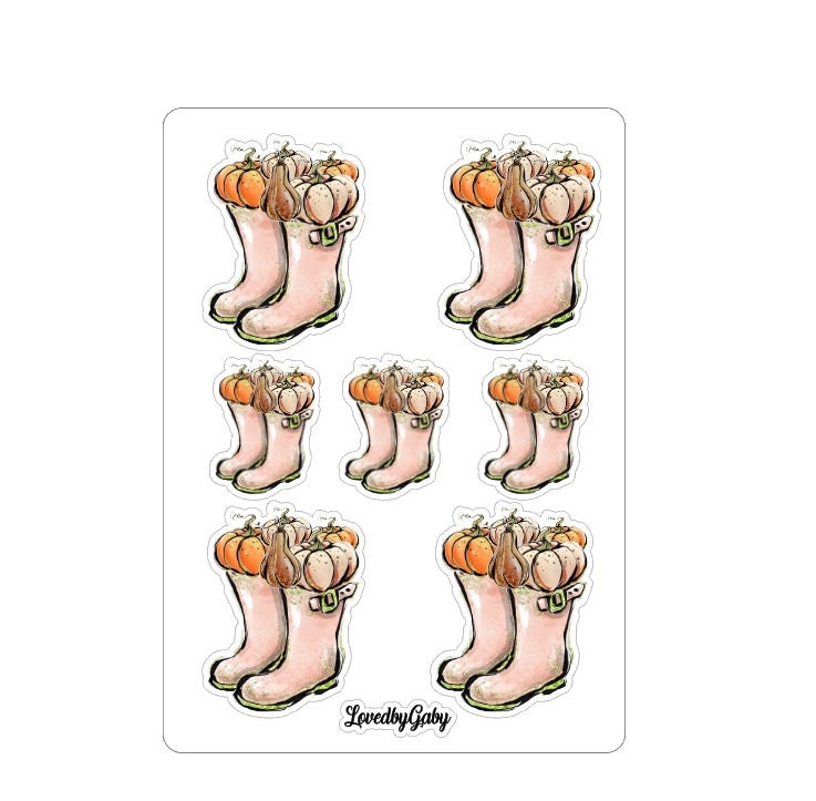 LovedbyGaby stickers Pumpkin boots