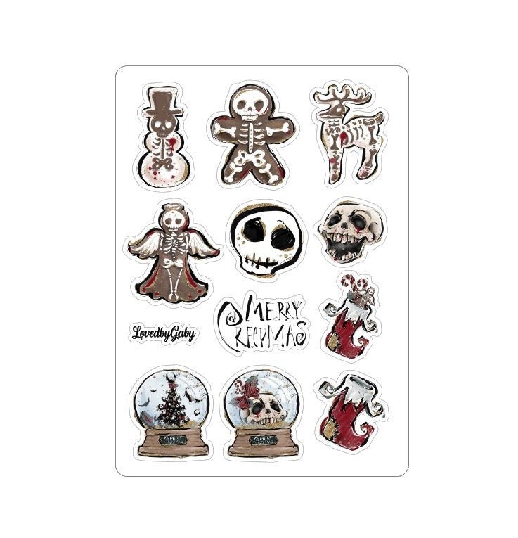 LovedbyGaby A4 scrapbookpaper kit "creepy christmas"