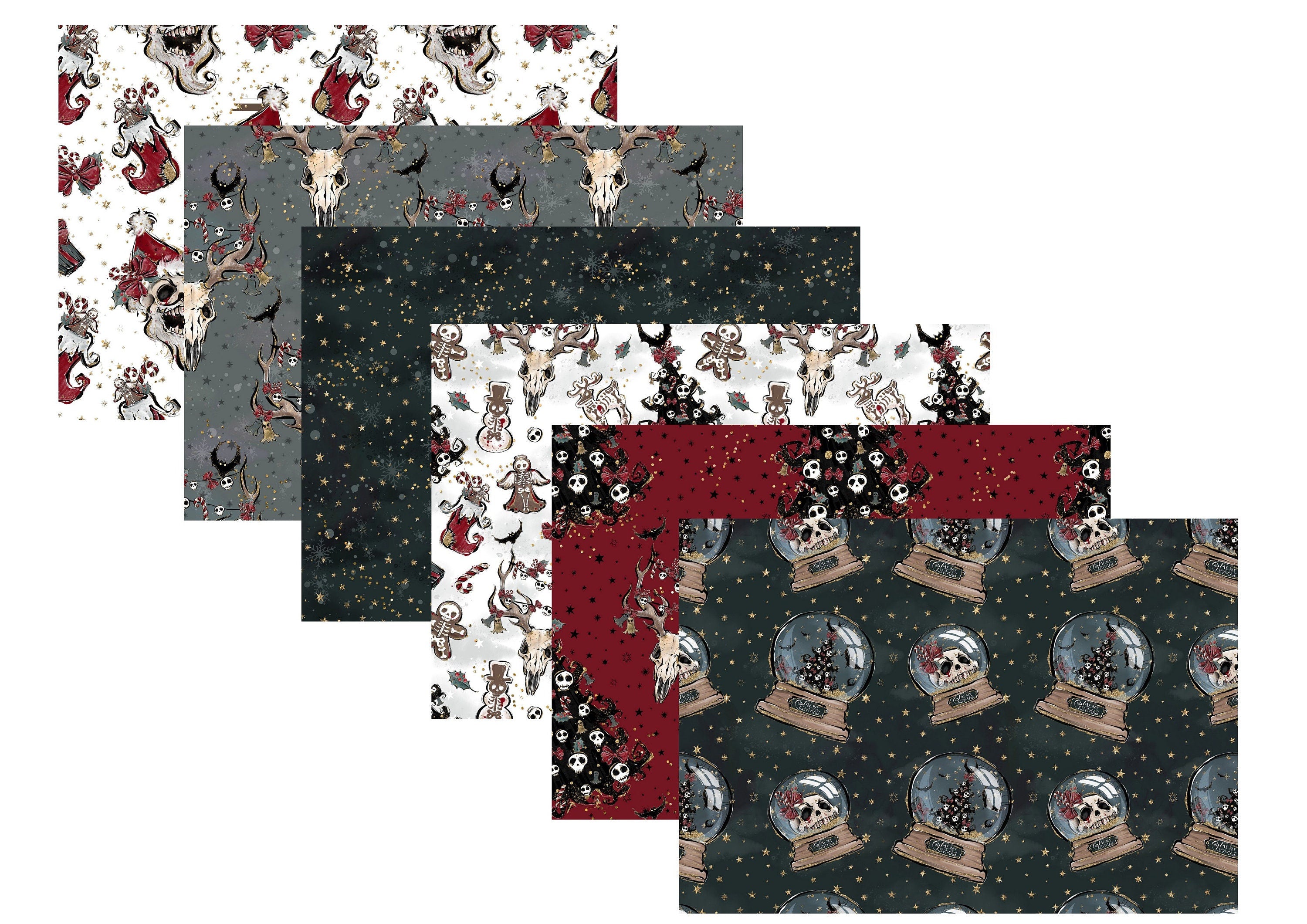 LovedbyGaby A4 scrapbookpaper kit "creepy christmas"