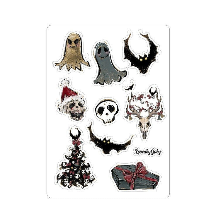 LovedbyGaby A4 scrapbookpaper kit "creepy christmas"