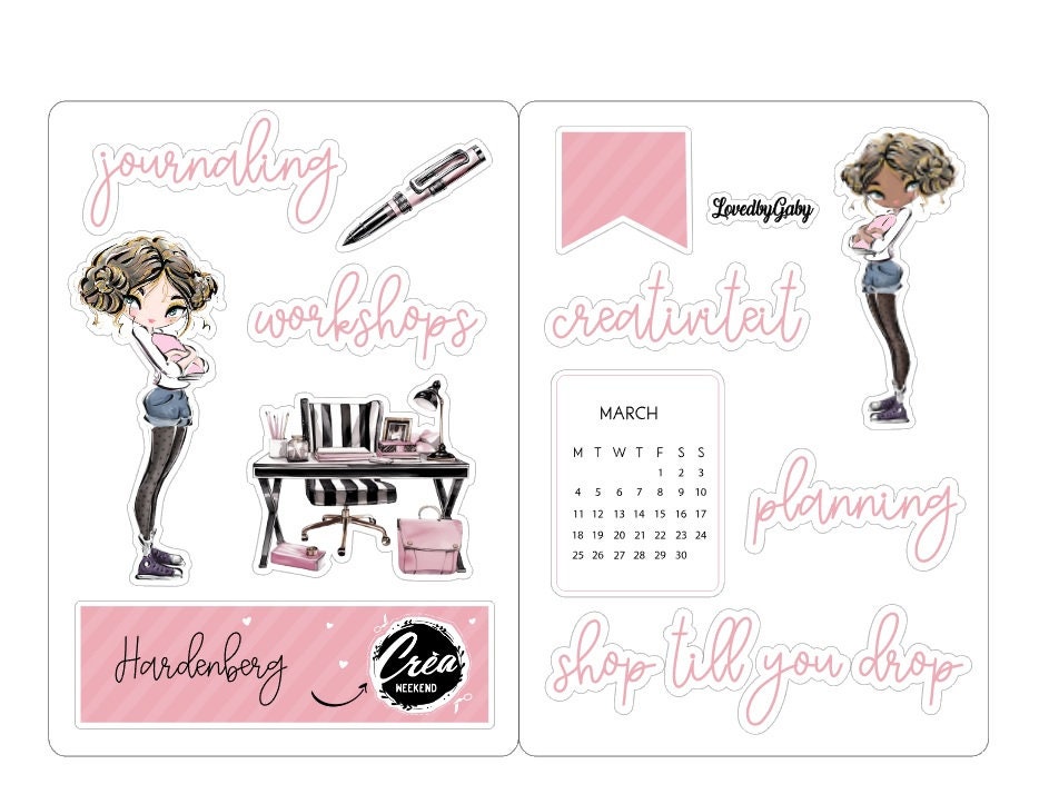LovedbyGaby stickers "beurzen Creaweekend, Creadays en Kreadoe"