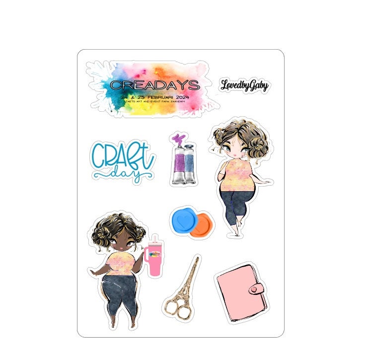 LovedbyGaby stickers "beurzen Creaweekend, Creadays en Kreadoe"