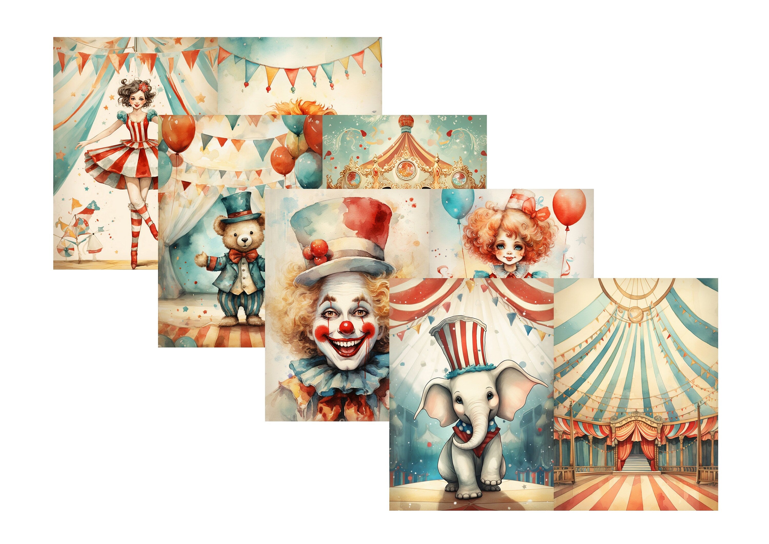 LovedbyGaby A4 journalpaper set Circus
