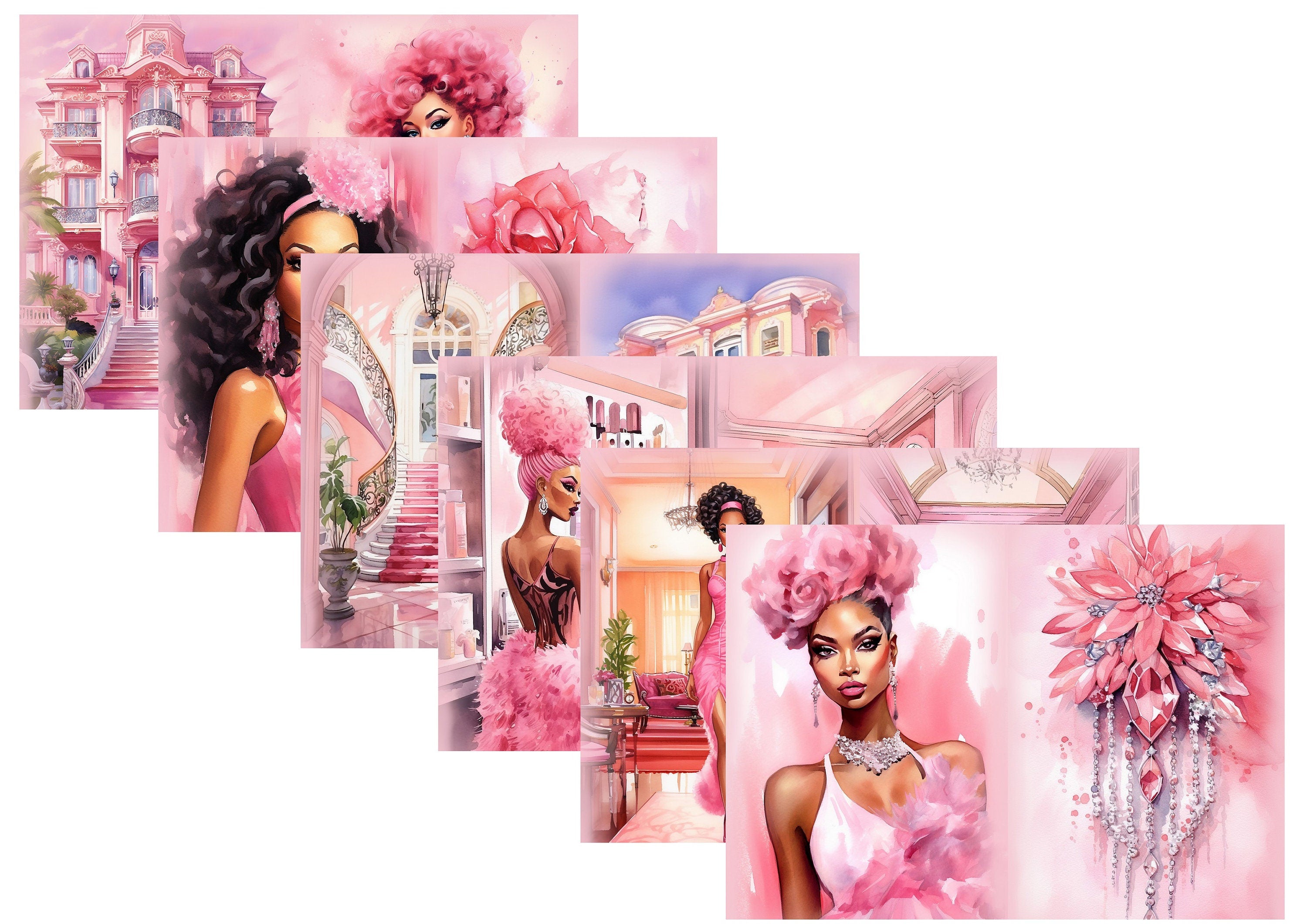 LovedbyGaby A4 journalpaper set Pink Glam