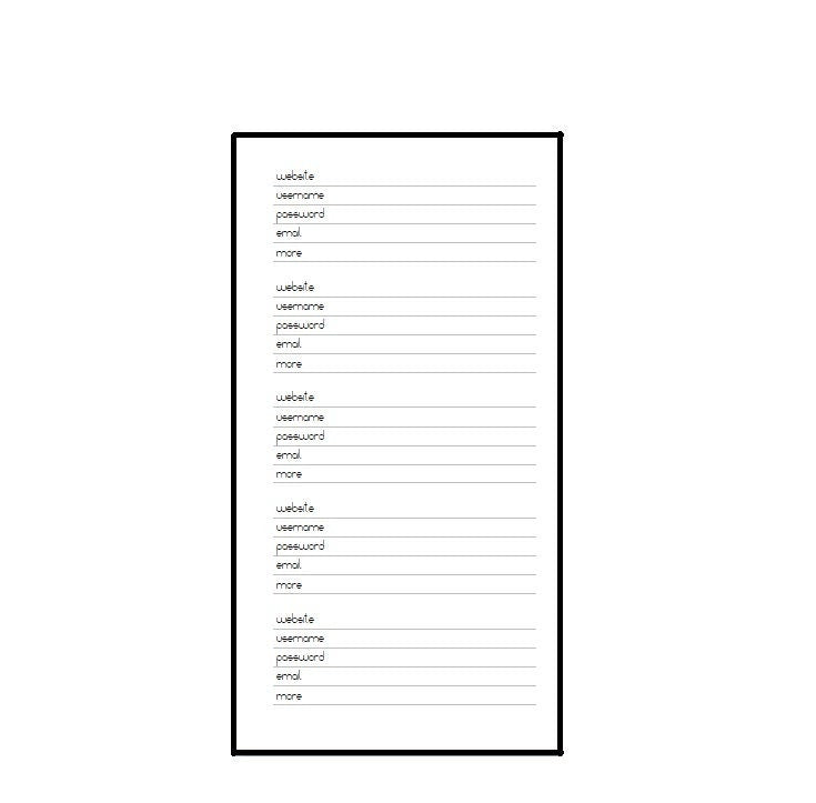 TN regular insert wachtwoorden