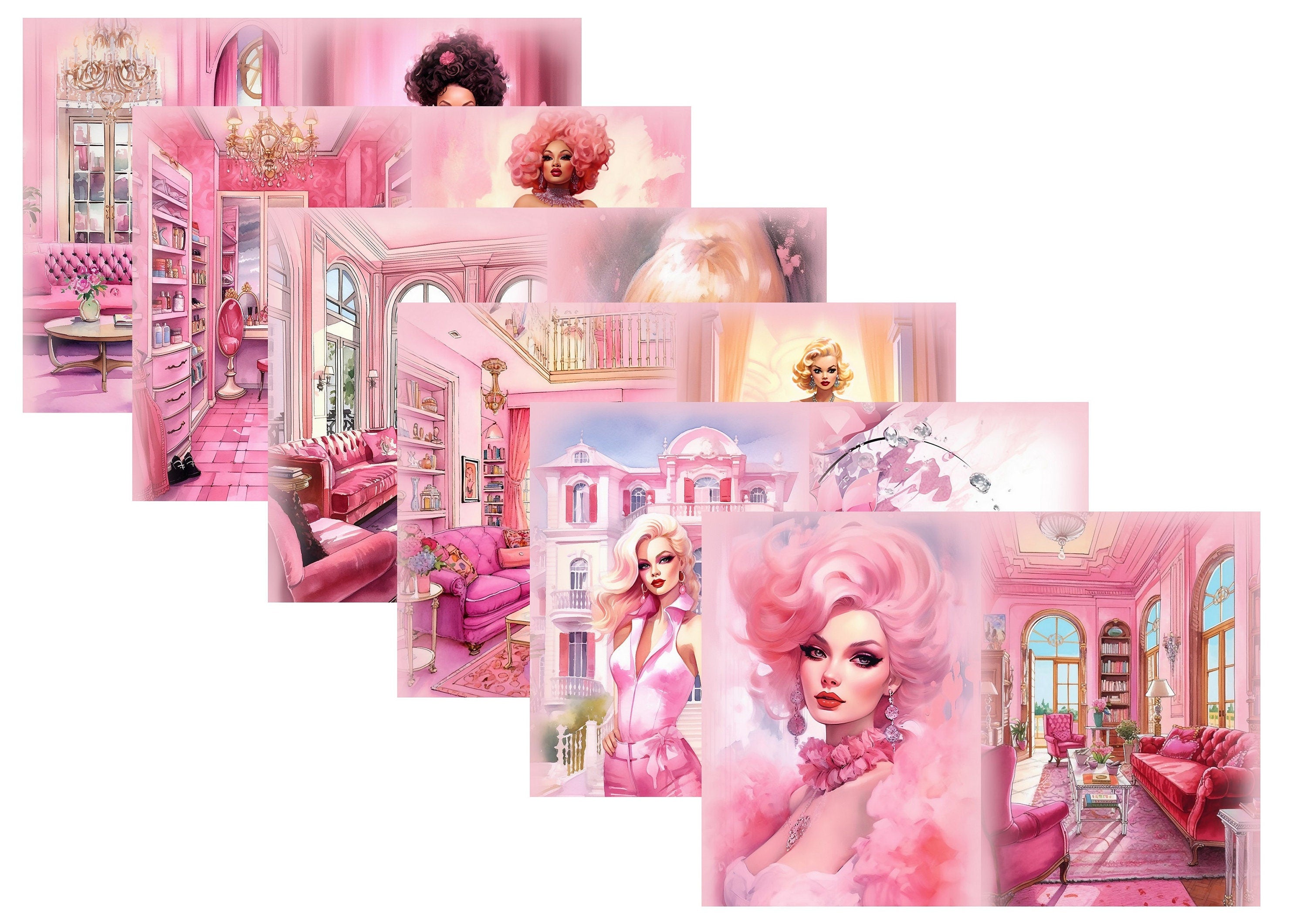 LovedbyGaby A4 journalpaper set Pink Glam