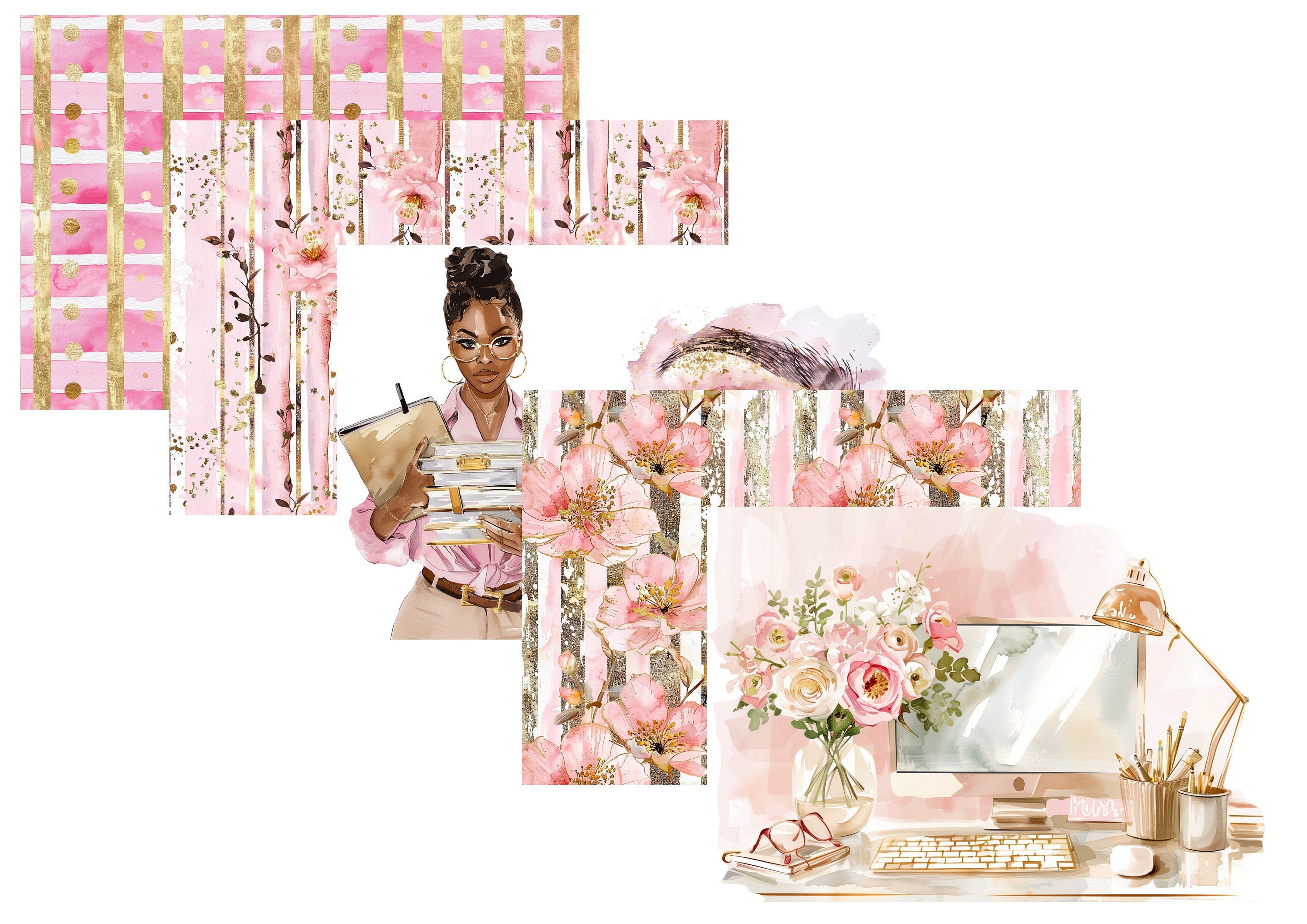 LovedbyGaby A4 journalpaper set PlannerGlam