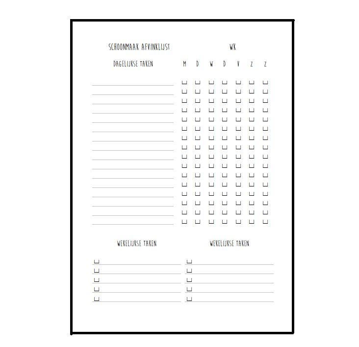 Schoonmaak/Cleaning inserts