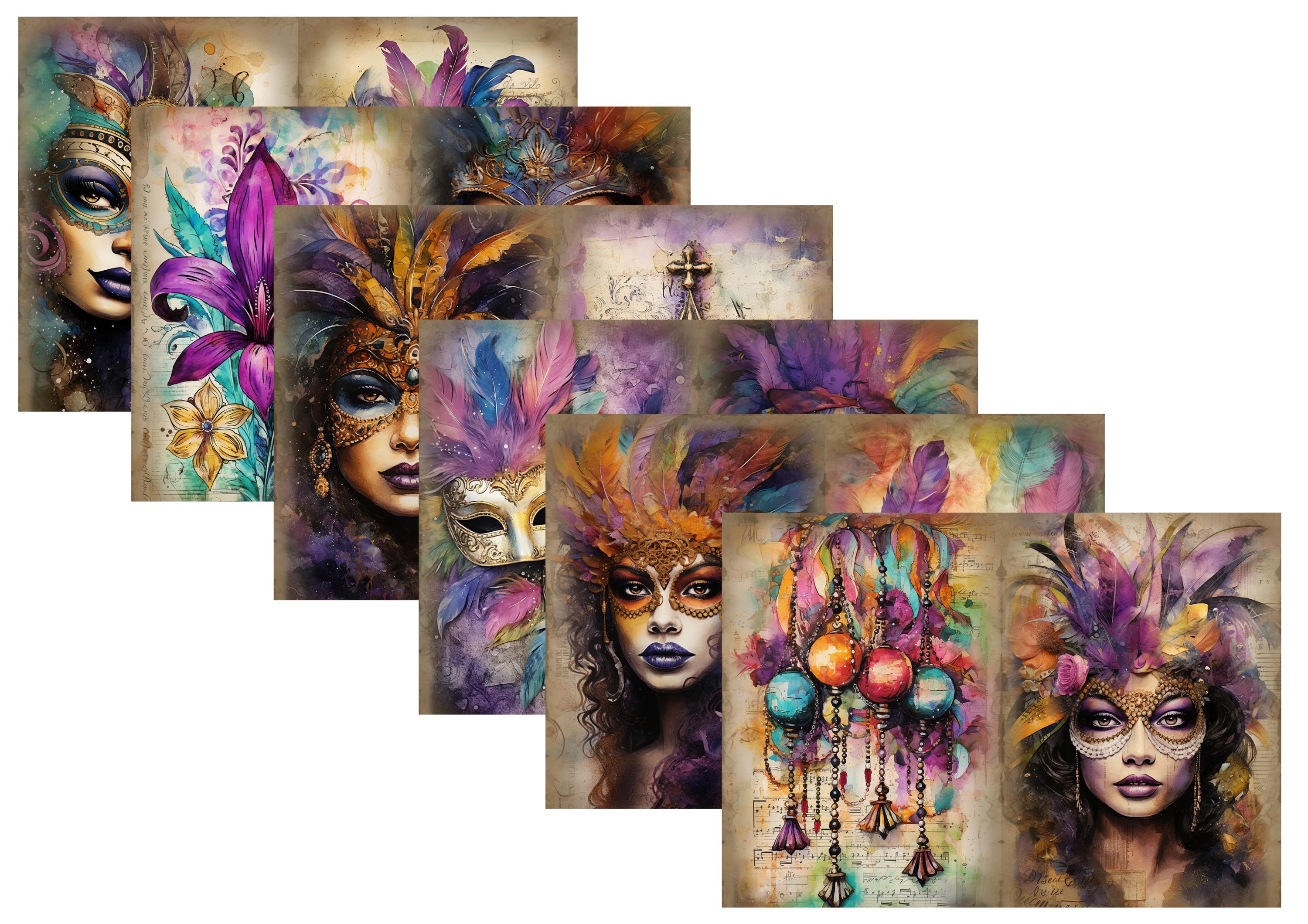 LovedbyGaby A4 journalpaper set Maskerade