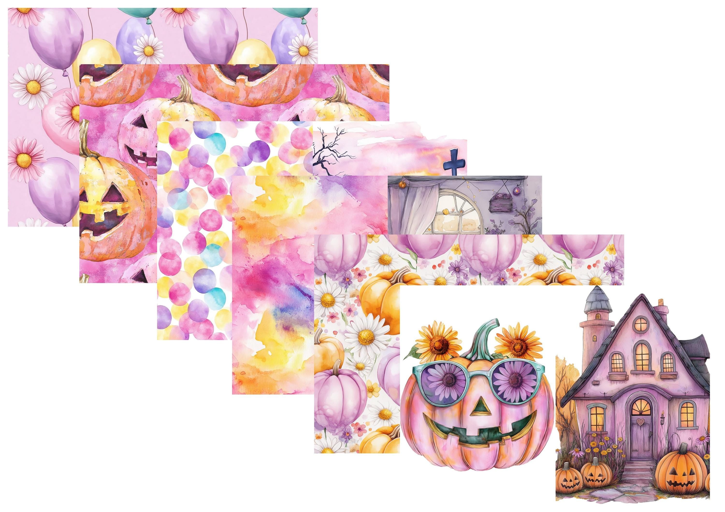 LovedbyGaby A4 journalpaper set Groovy halloween
