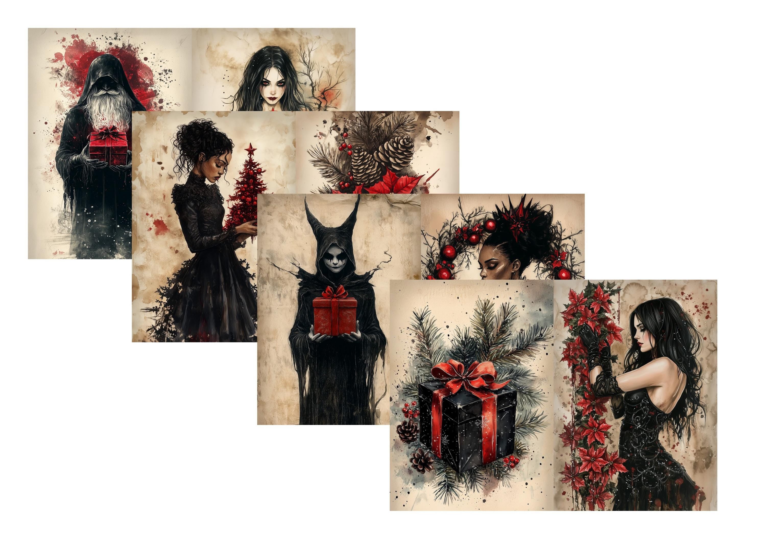 LovedbyGaby A4 journalpaper set gothic christmas