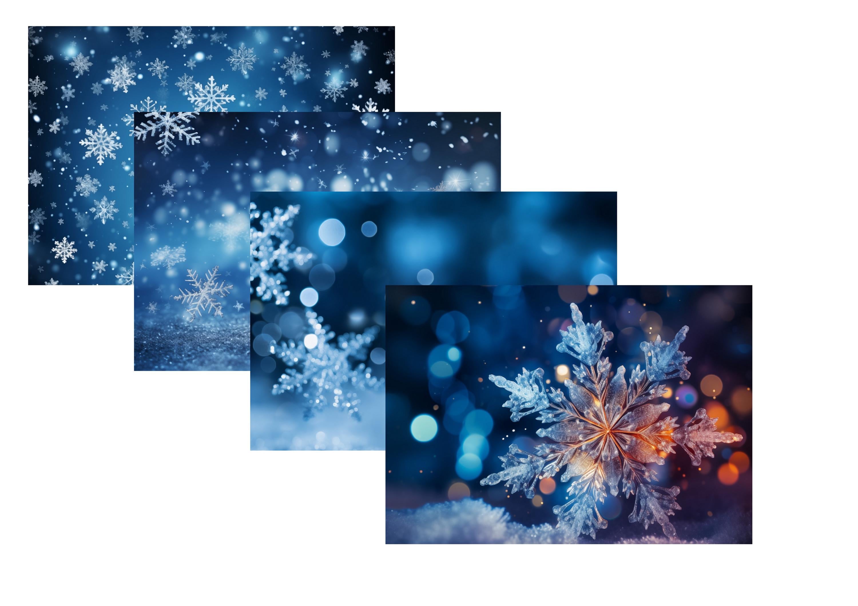 LovedbyGaby A4 journalpaper set Snowflakes