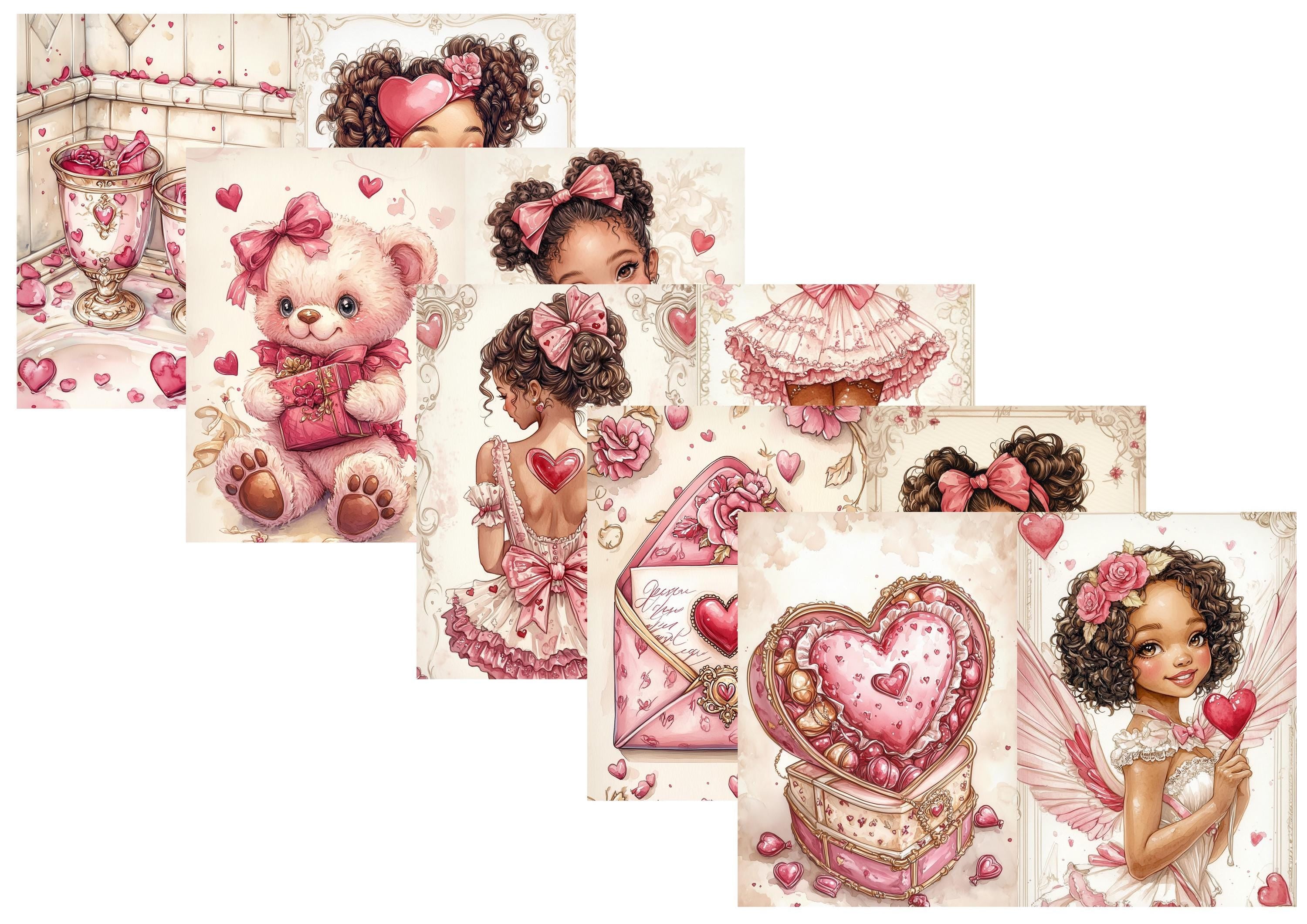 LovedbyGaby A4 journalpaper set Valentines
