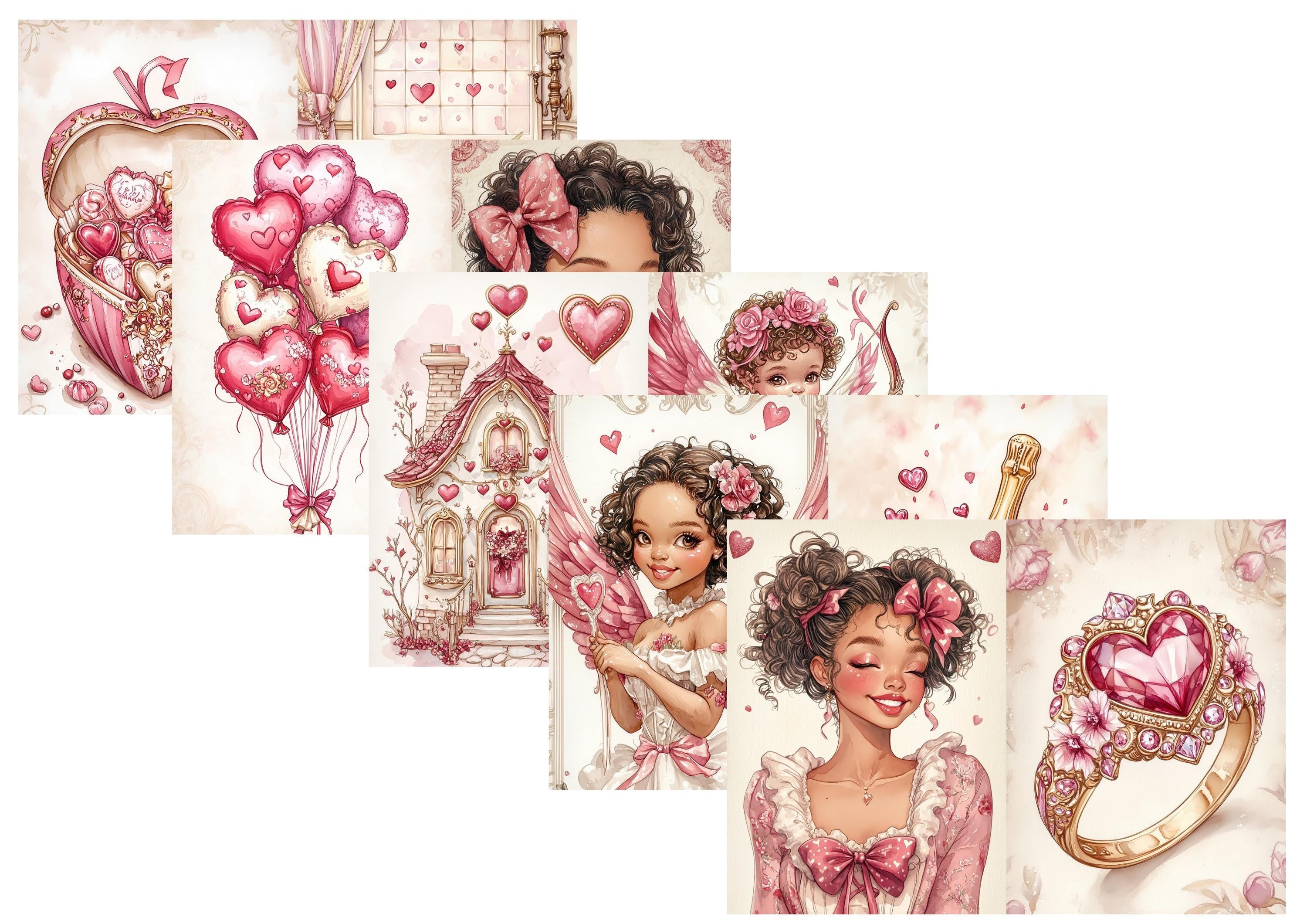 LovedbyGaby A4 journalpaper set Valentines