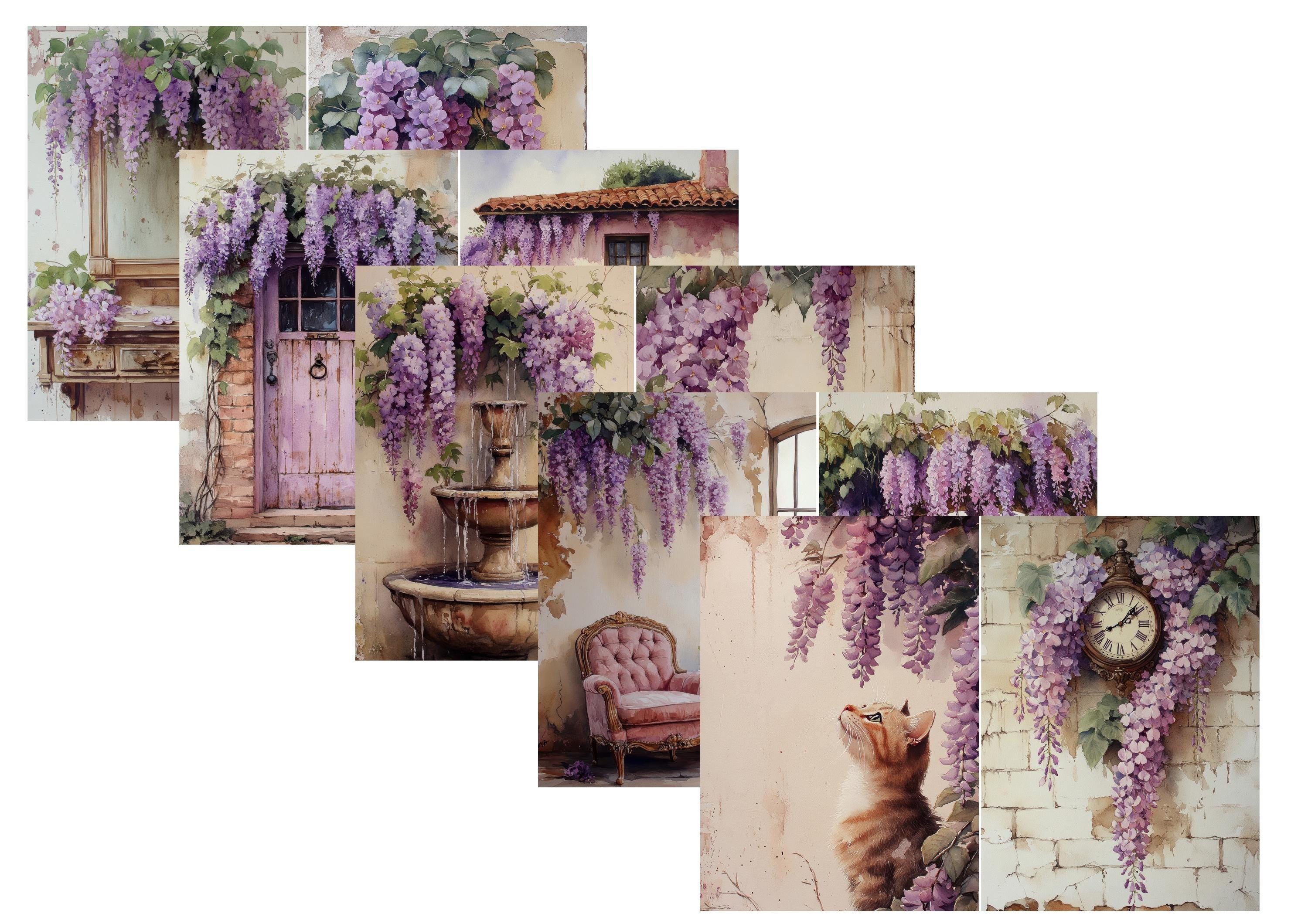 LovedbyGaby A4 journal paper set Wisteria