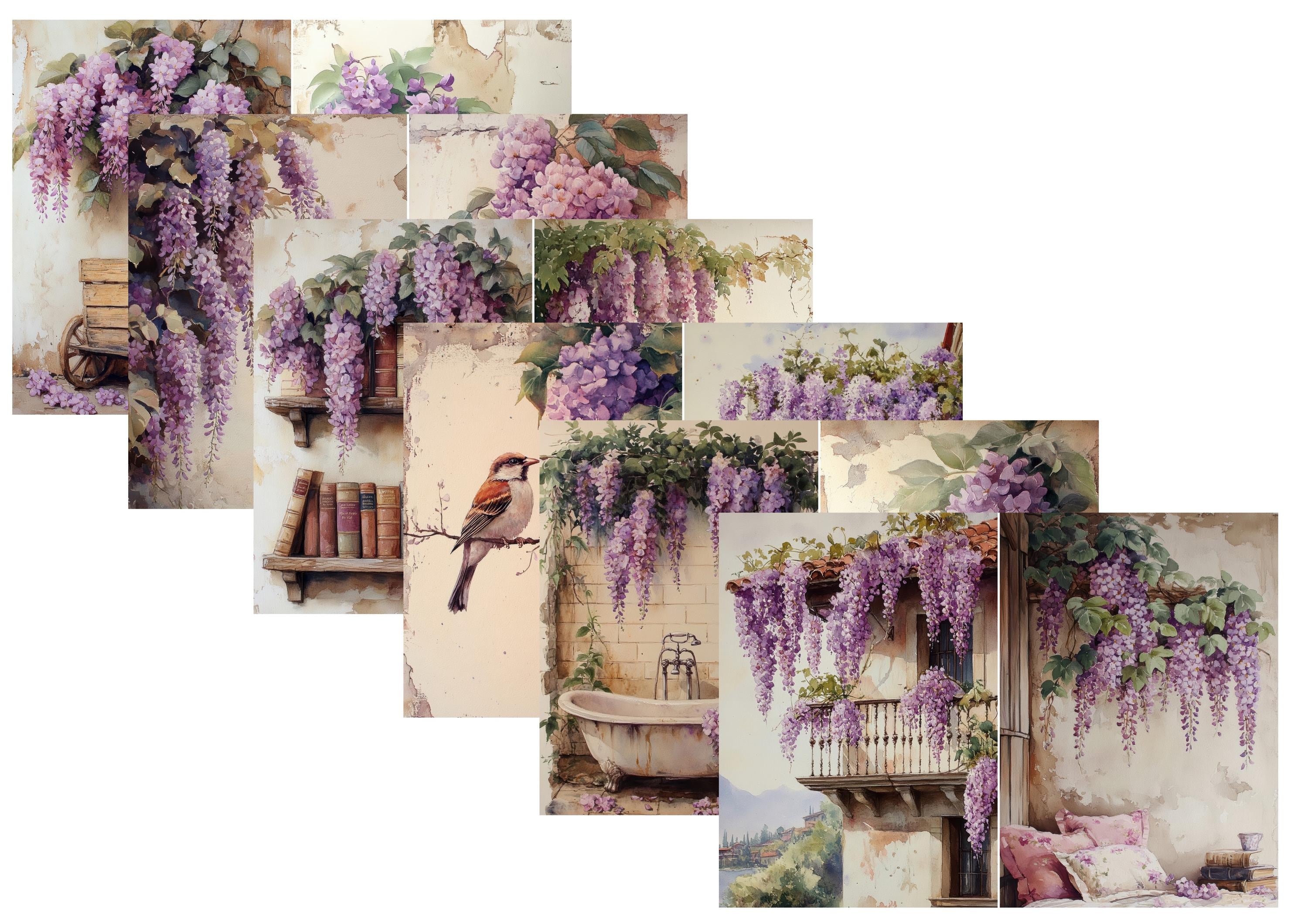 LovedbyGaby A4 journal paper set Wisteria