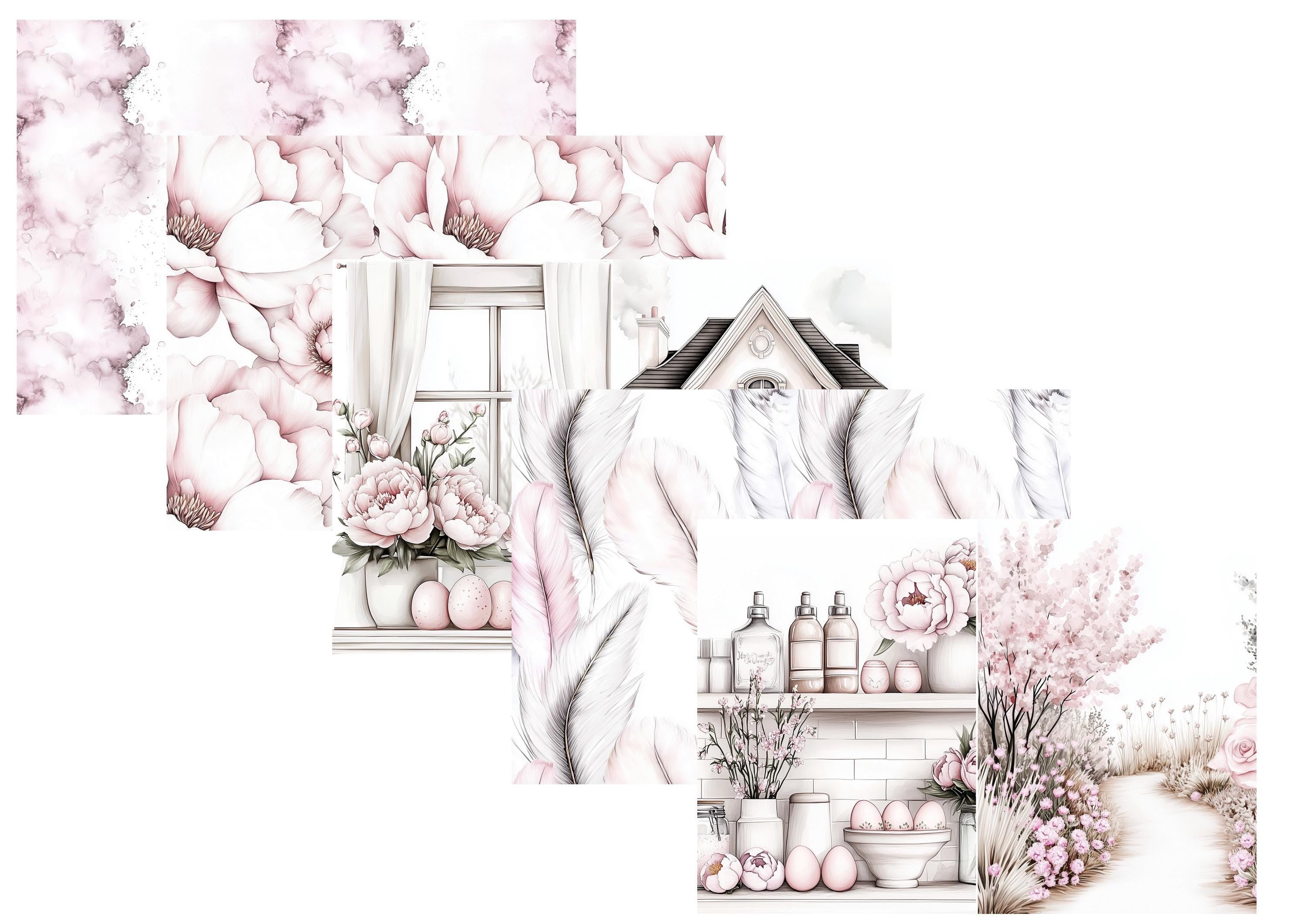 LovedbyGaby A4 journalpaper set Gentle easter