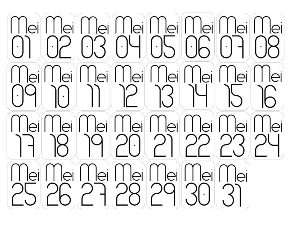 LovedbyGaby maand stickers ephemera set