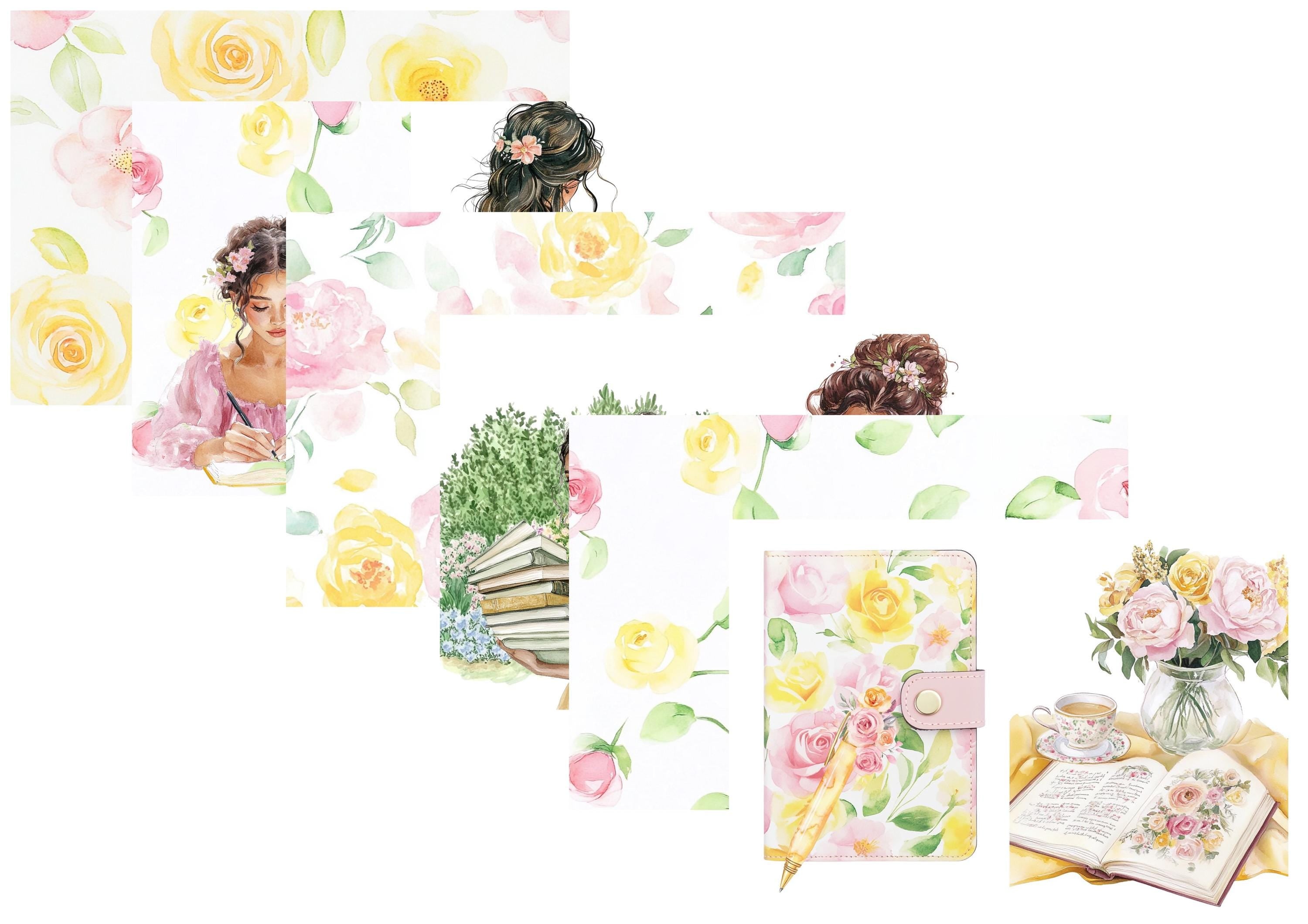 LovedbyGaby A4 journal paperset Spring planning