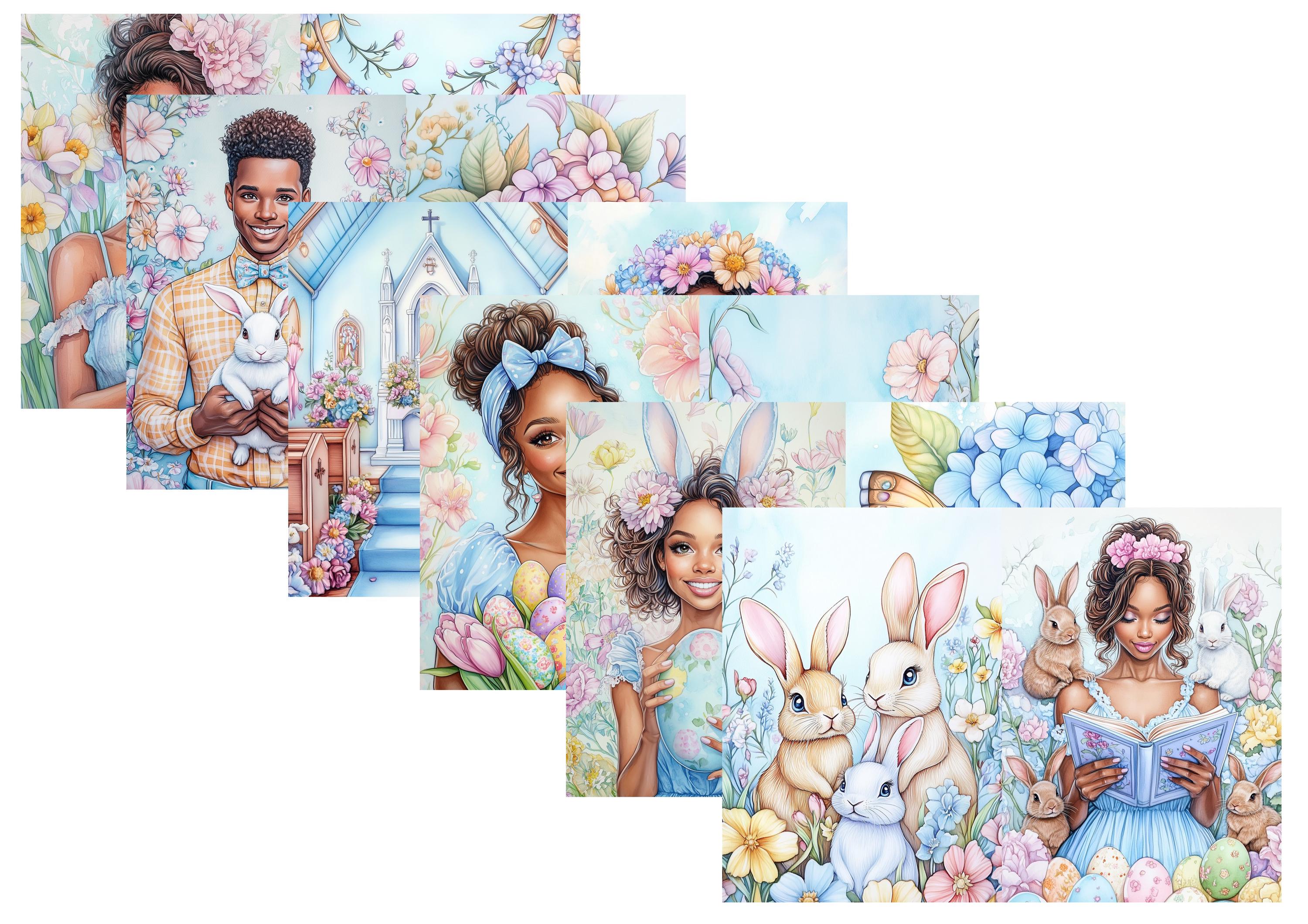 LovedbyGaby A4 journalpaper set Pastel easter