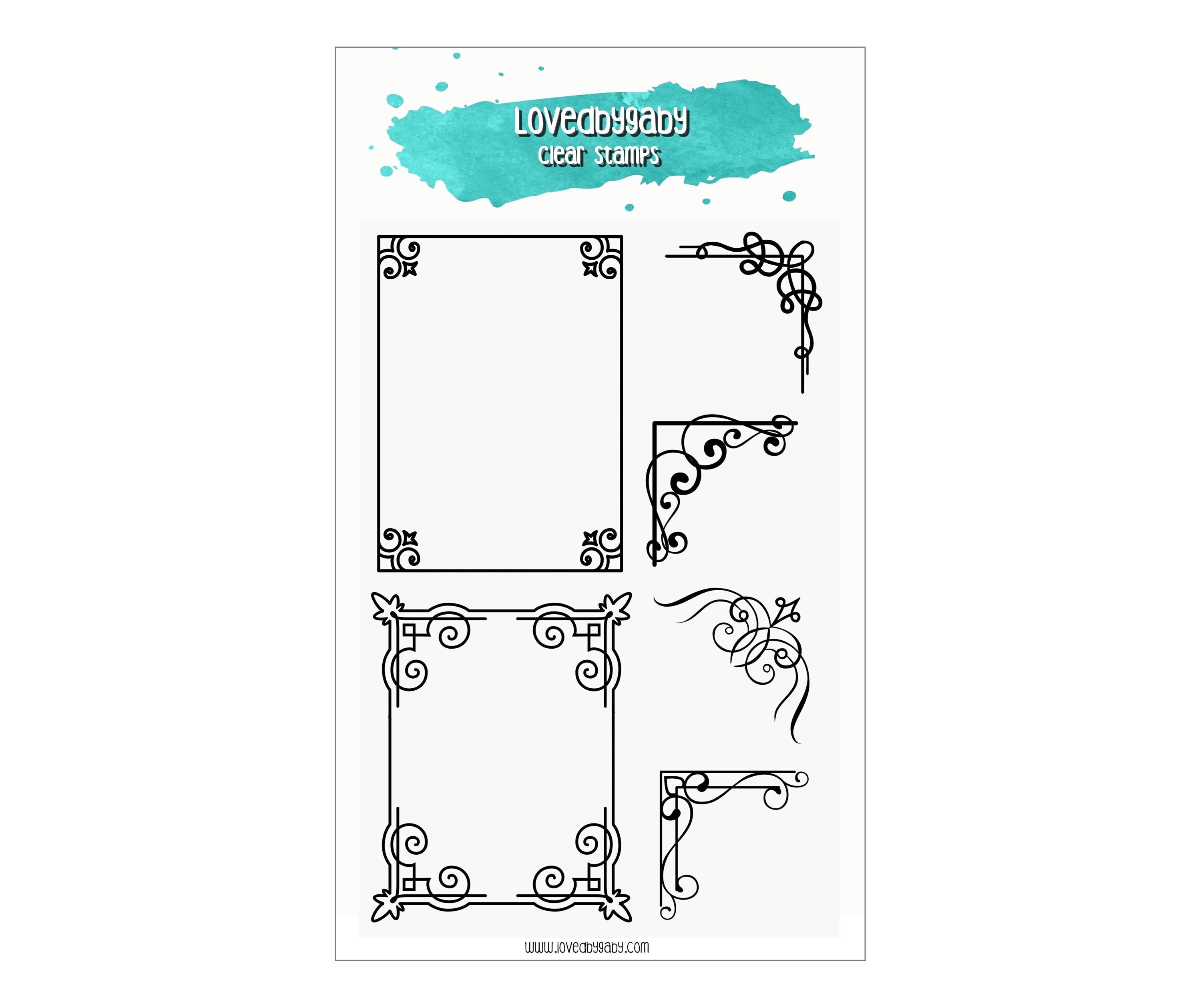 LovedbyGaby clear stamps "frames and corners"