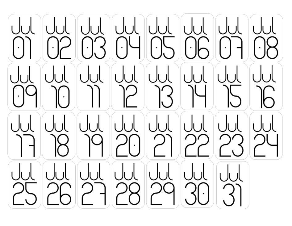 LovedbyGaby maand stickers ephemera set