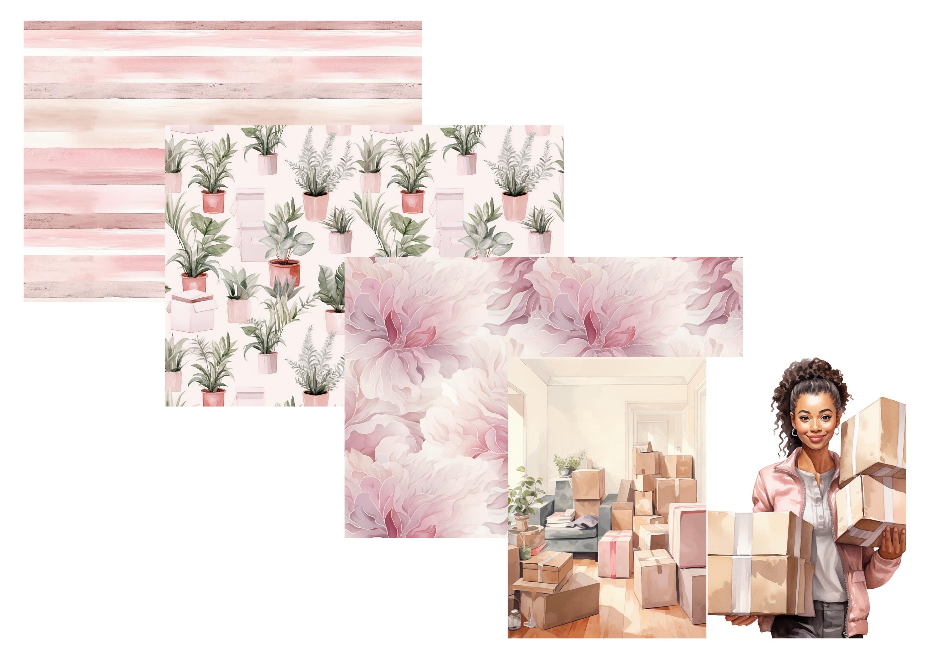LovedbyGaby A4 journalpaper set moving / verhuizen