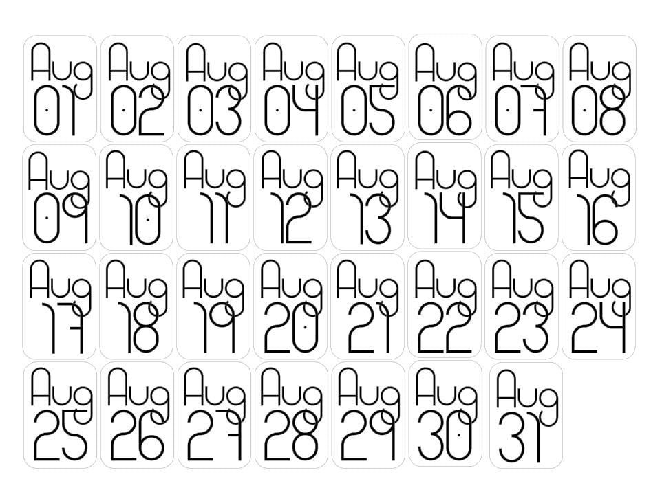 LovedbyGaby maand stickers ephemera set