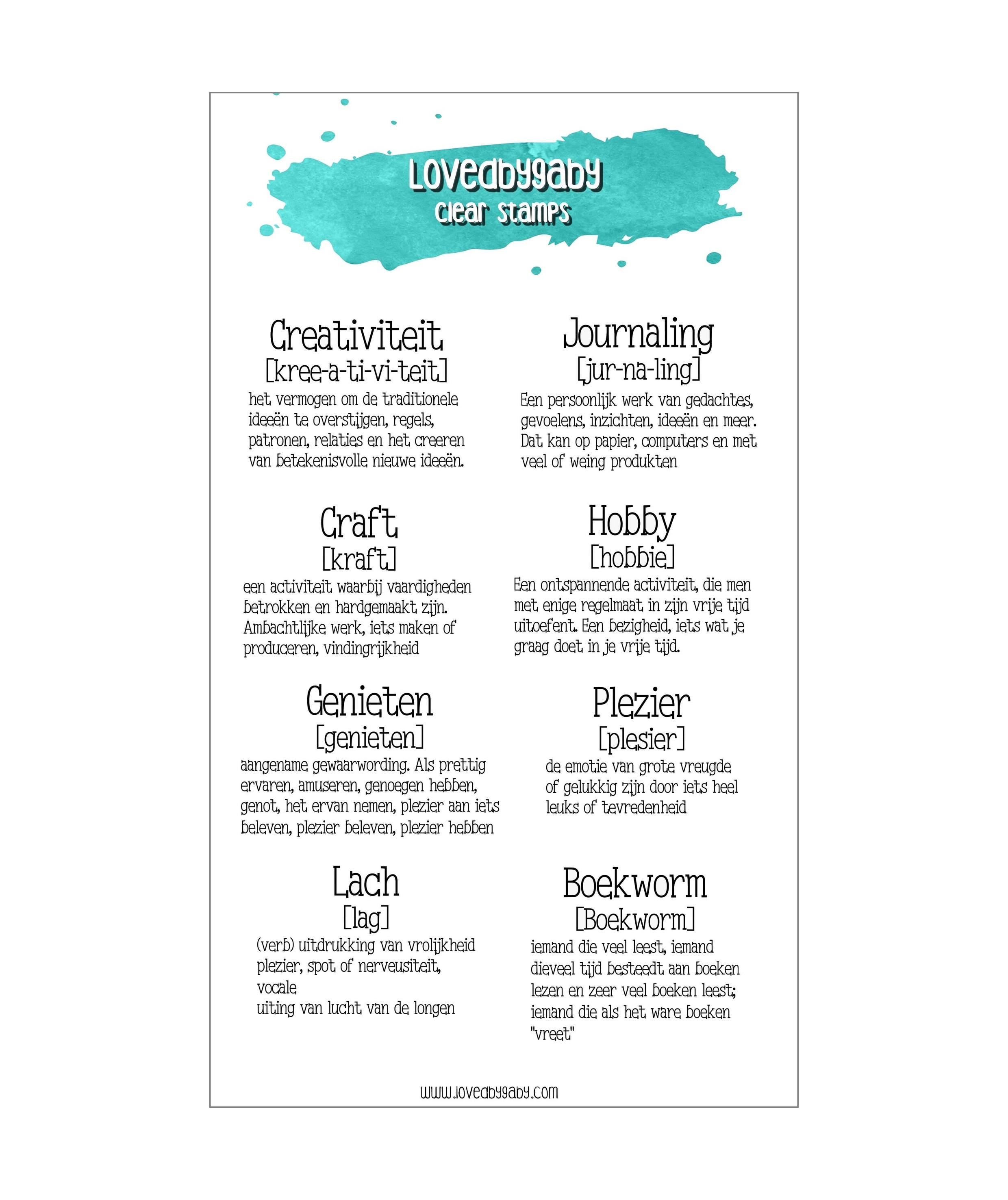 LovedbyGaby clear stamps definitions