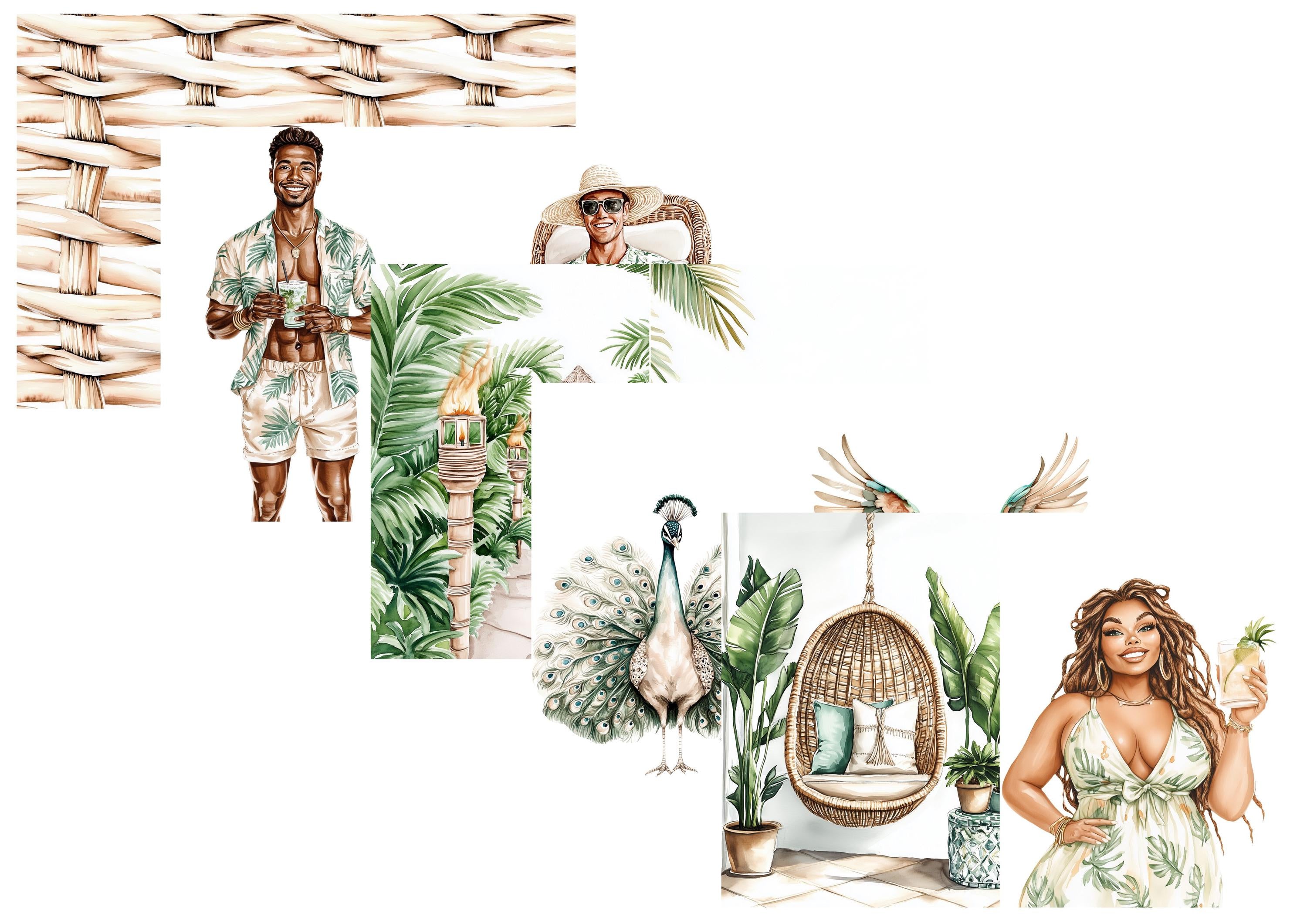 LovedbyGaby A4 journal paperset Tropical vibes
