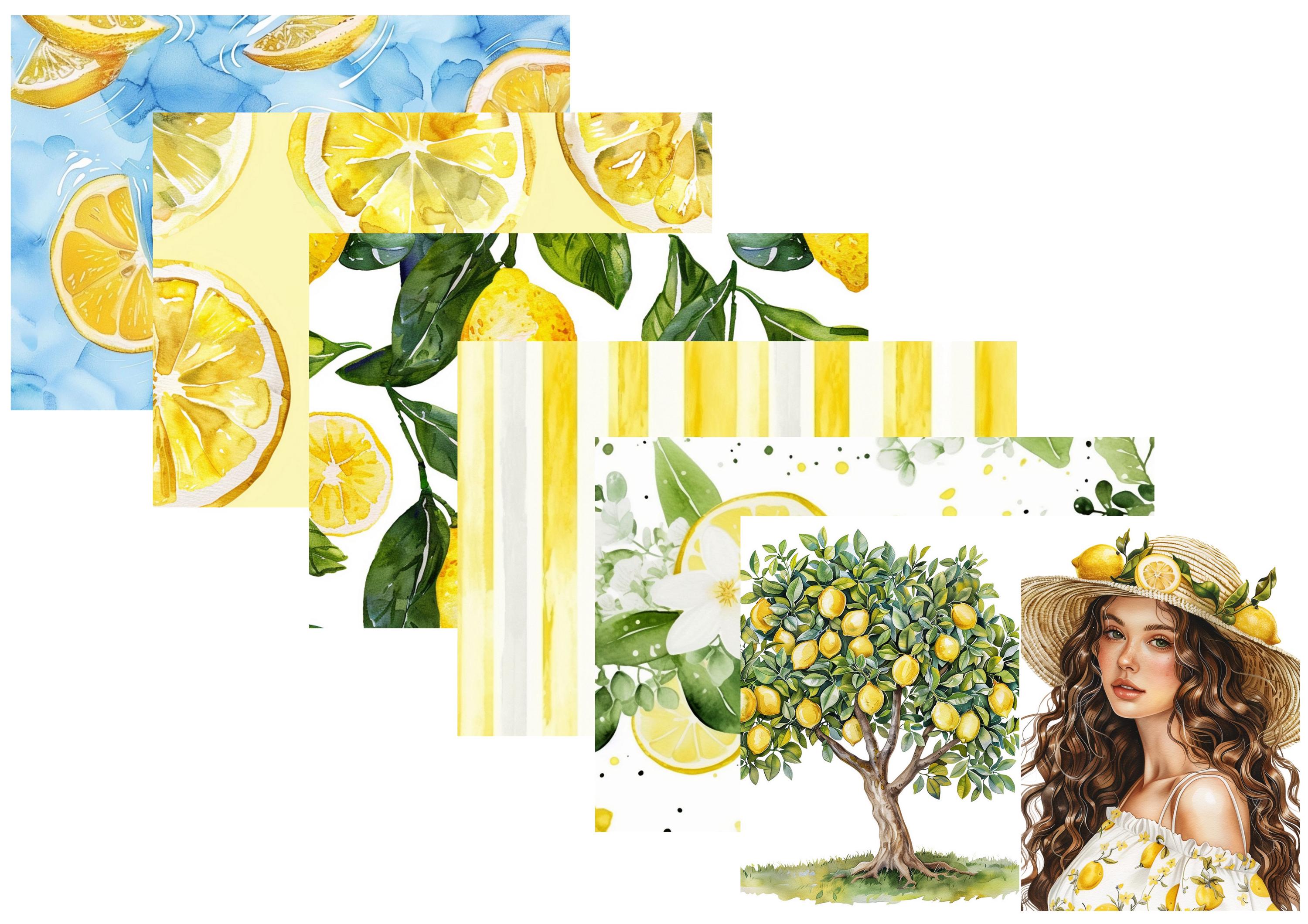 LovedbyGaby A4 journalpaper set Lemon vibes