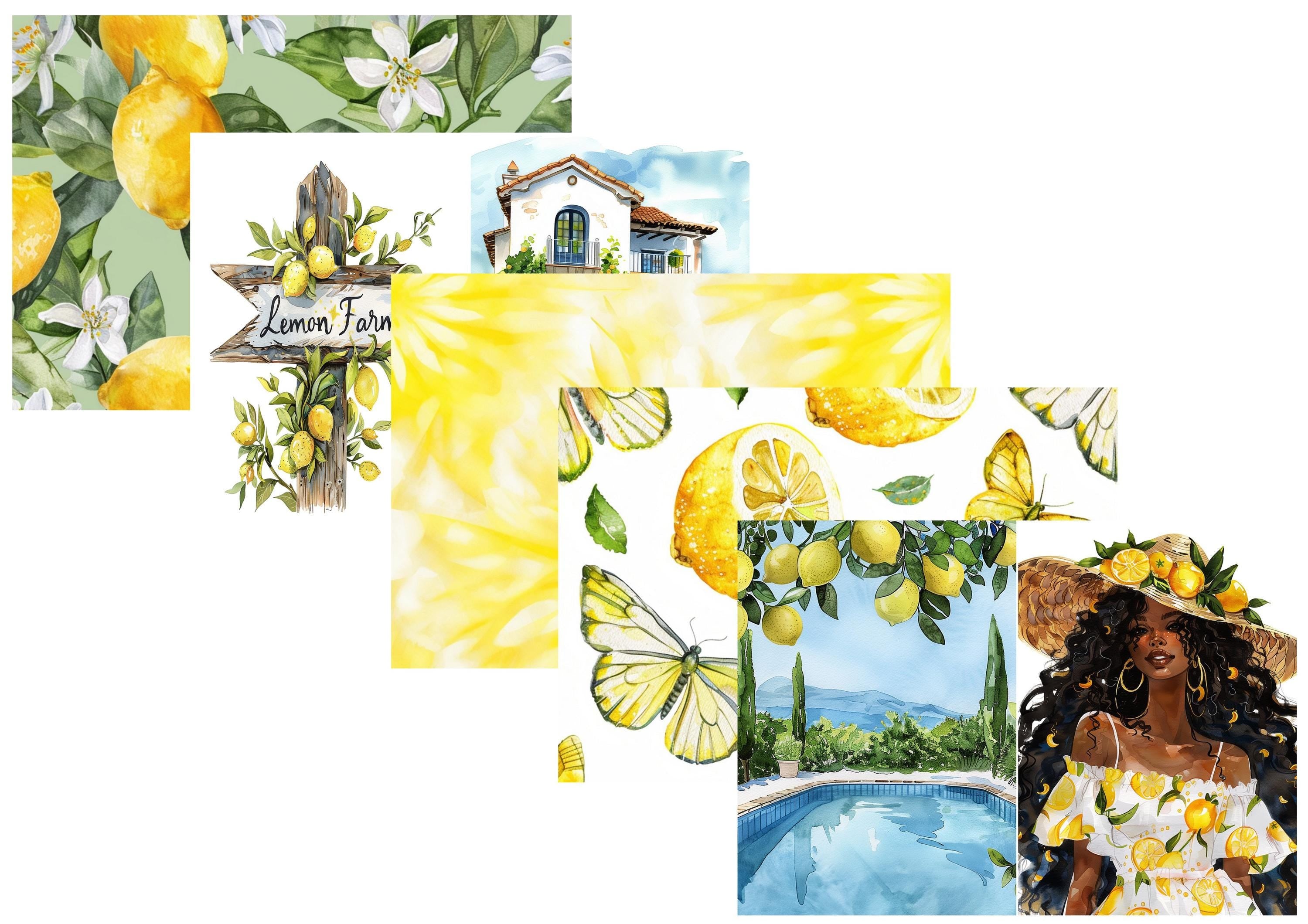 LovedbyGaby A4 journalpaper set Lemon vibes